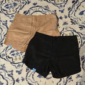 Social Standard Women's Tan and Black Shorts - Fortune Tencil Shorts - 2 pair